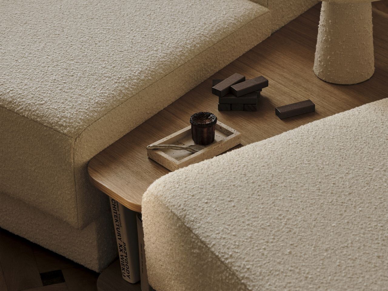 Micadoni Ecksofa Miley 6-Sitzer Links Chenille Haga Beige