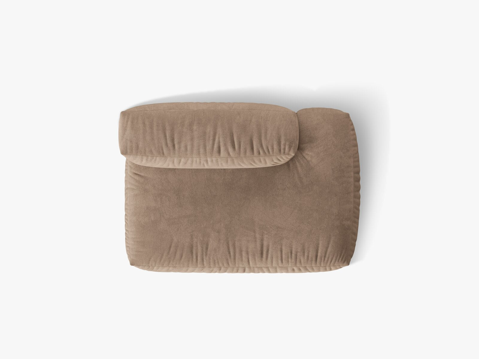 Micadoni Ecksofa-Modul Martina 1-Sitzer Samt Vogue Dunkelbeige Rechts