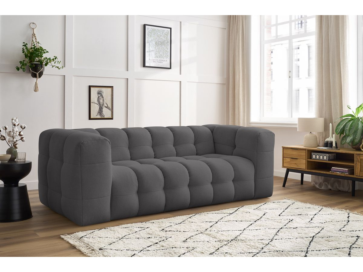 Bobochic Cloud Sofa 3-Sitzer Stoff Dunkelgrau