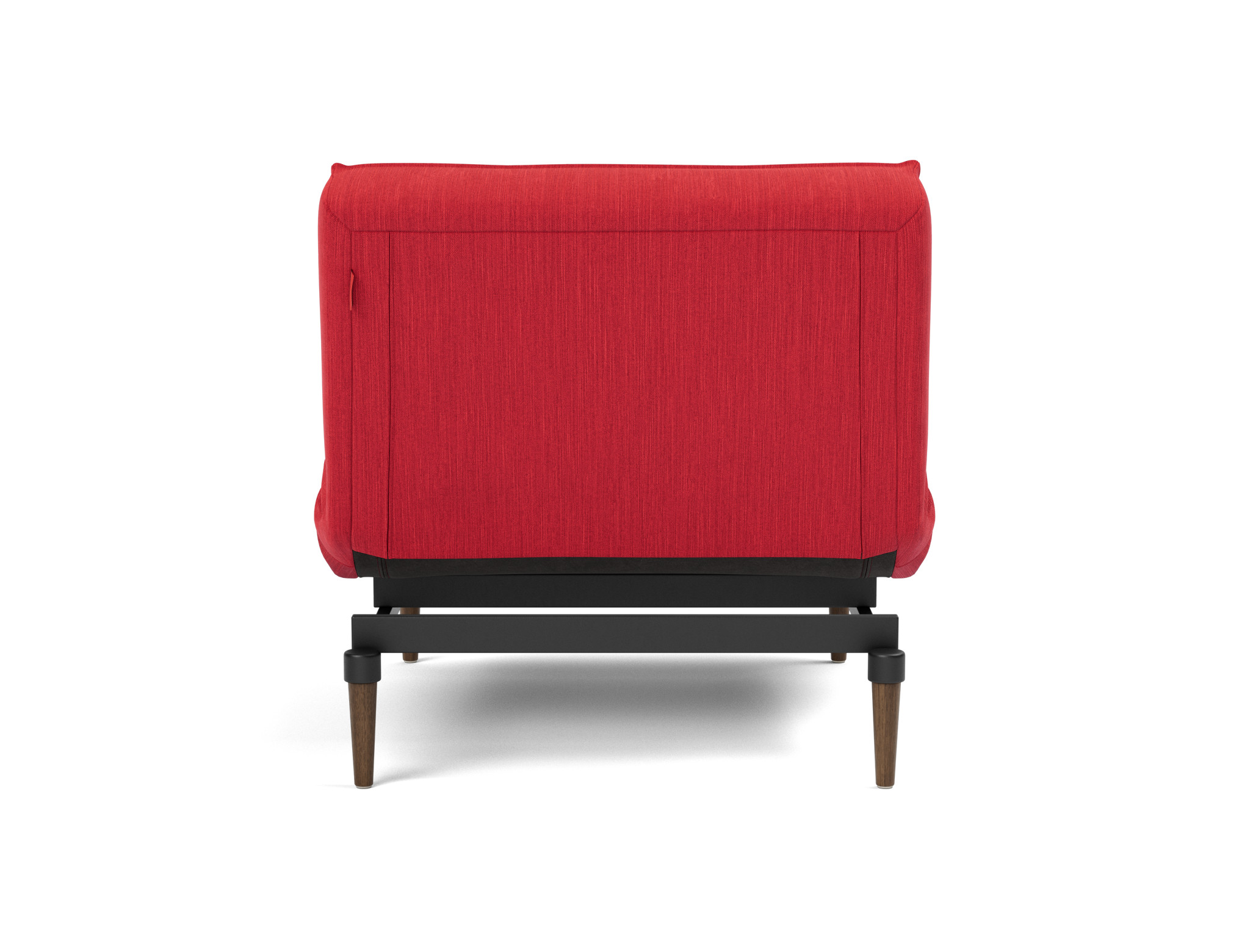 Sessel Splitback Flachgewebe Elegance 511-Red Beine Styletto Eiche dunkel