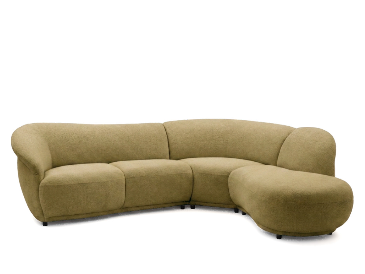 Bobochic Nora Ecksofa Chenille Hellbraun Ecke rechts