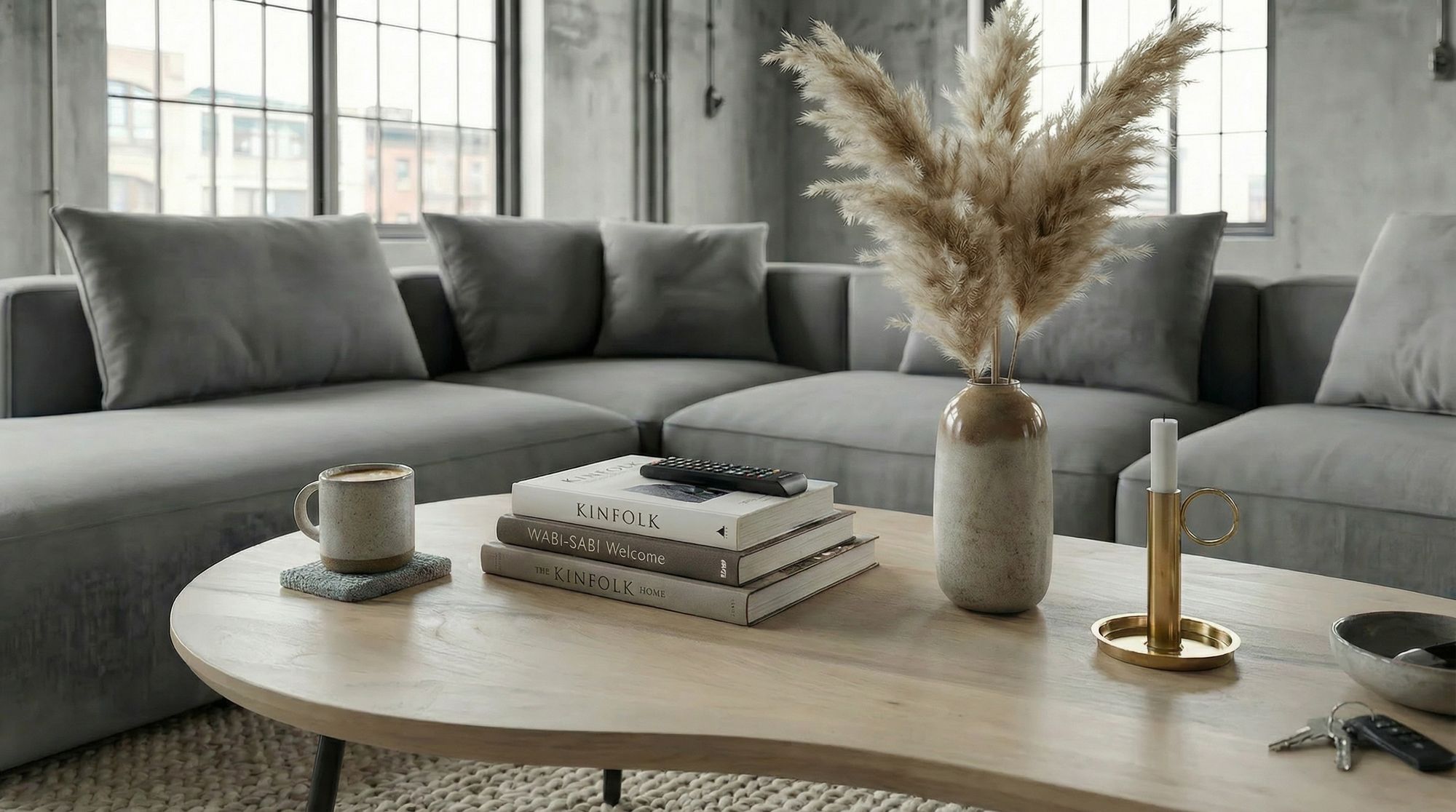 Couchtisch Ramnes Mango Massivholz Weiß 122 × 63 × 36 cm