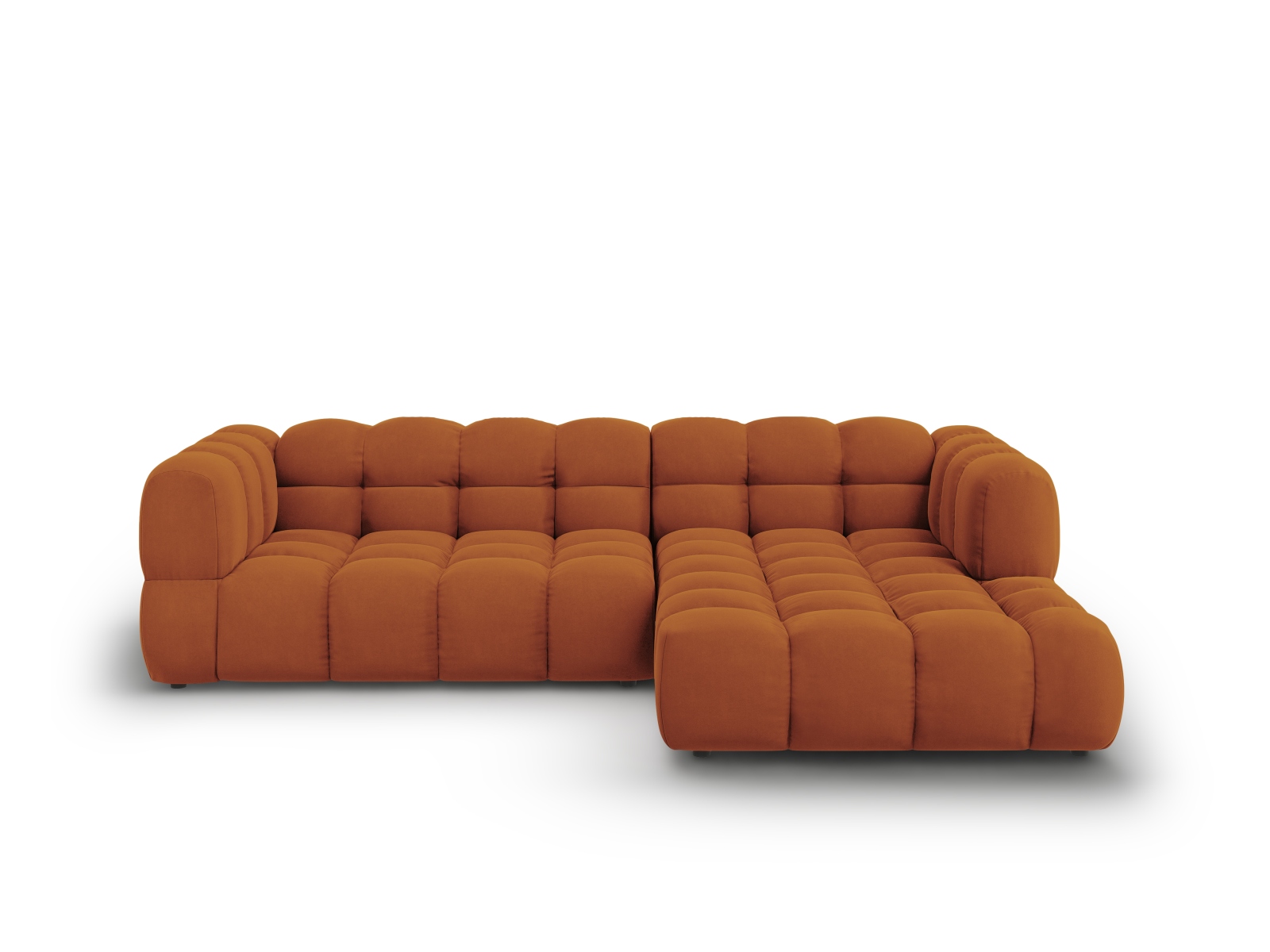 Cosmopolitan Design Ecksofa Sky 4-Sitzer mittlere Version Samt Casino Terrakotta Rechts