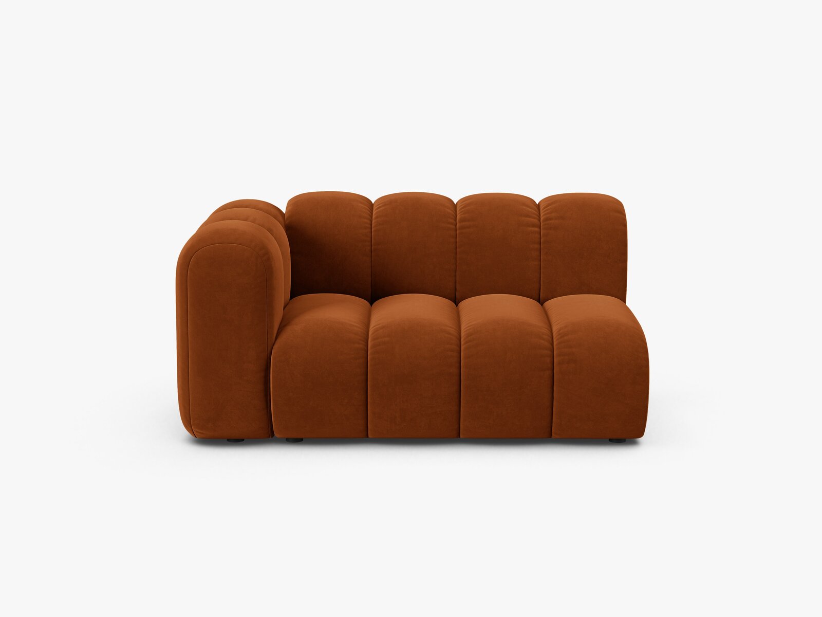 Micadoni Modul Lupine 2-Sitzer Links Samt Salvador Terrakotta