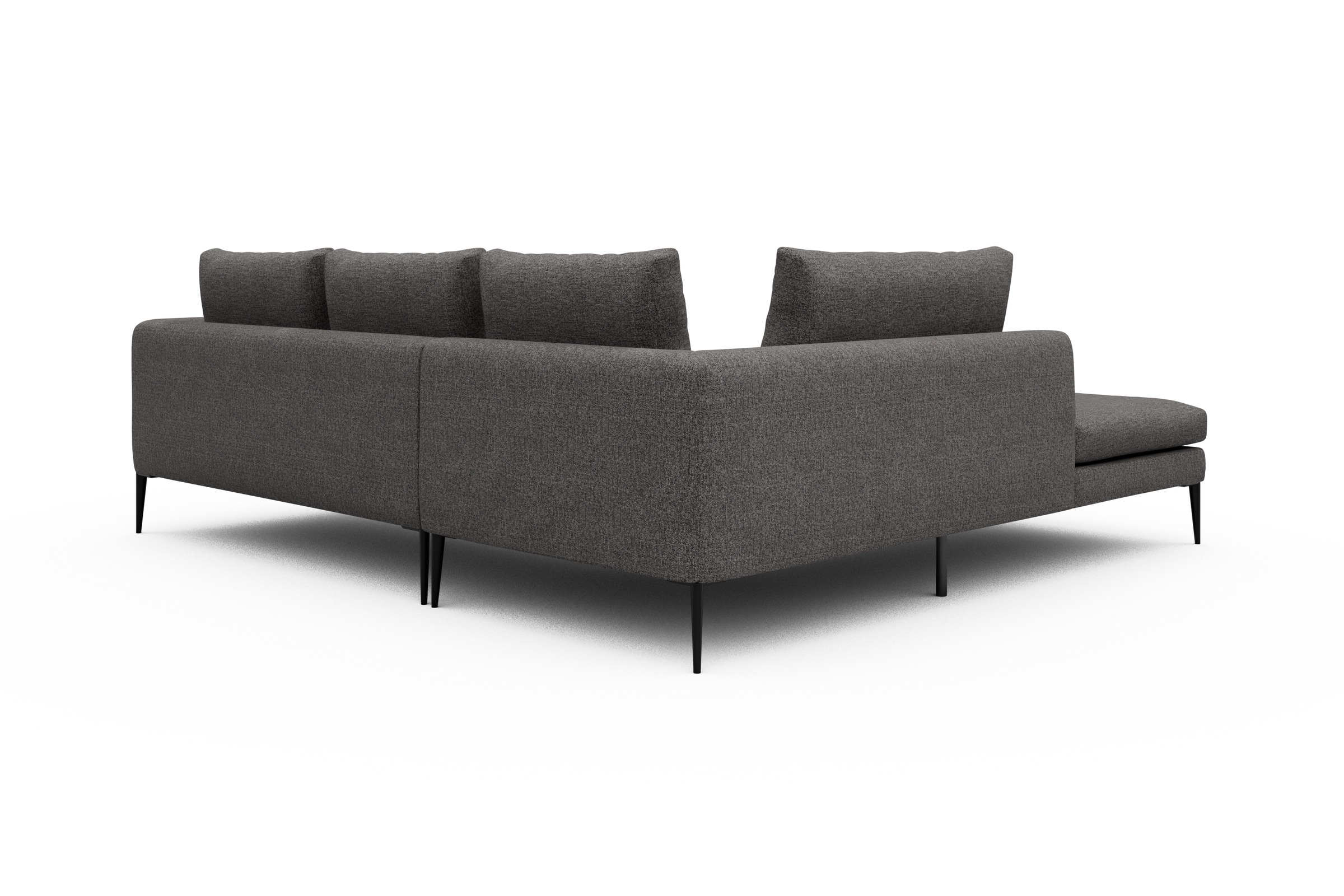 Ecksofa Paul Relax-Ecke links mit 2-Sitzer Carreno-Salt-and-Pepper