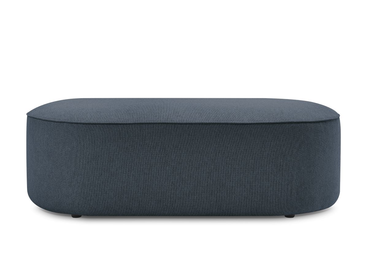 Bobochic Rousseau Pouf Melange-Stoff Dunkelblau