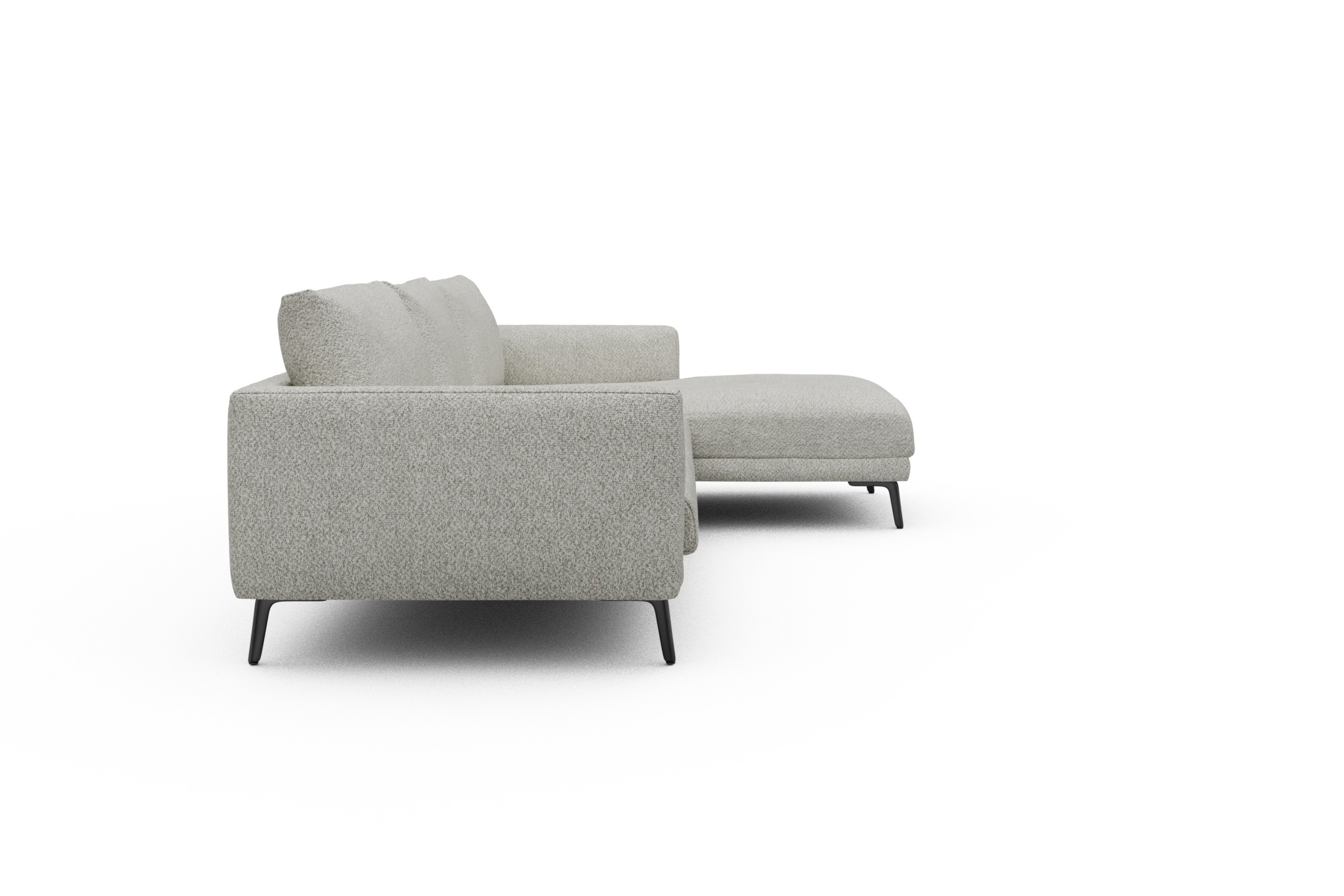 Ecksofa Karl Chaiselongue rechts mit 2,5-Sitzer Vanora-Warm-Sand
