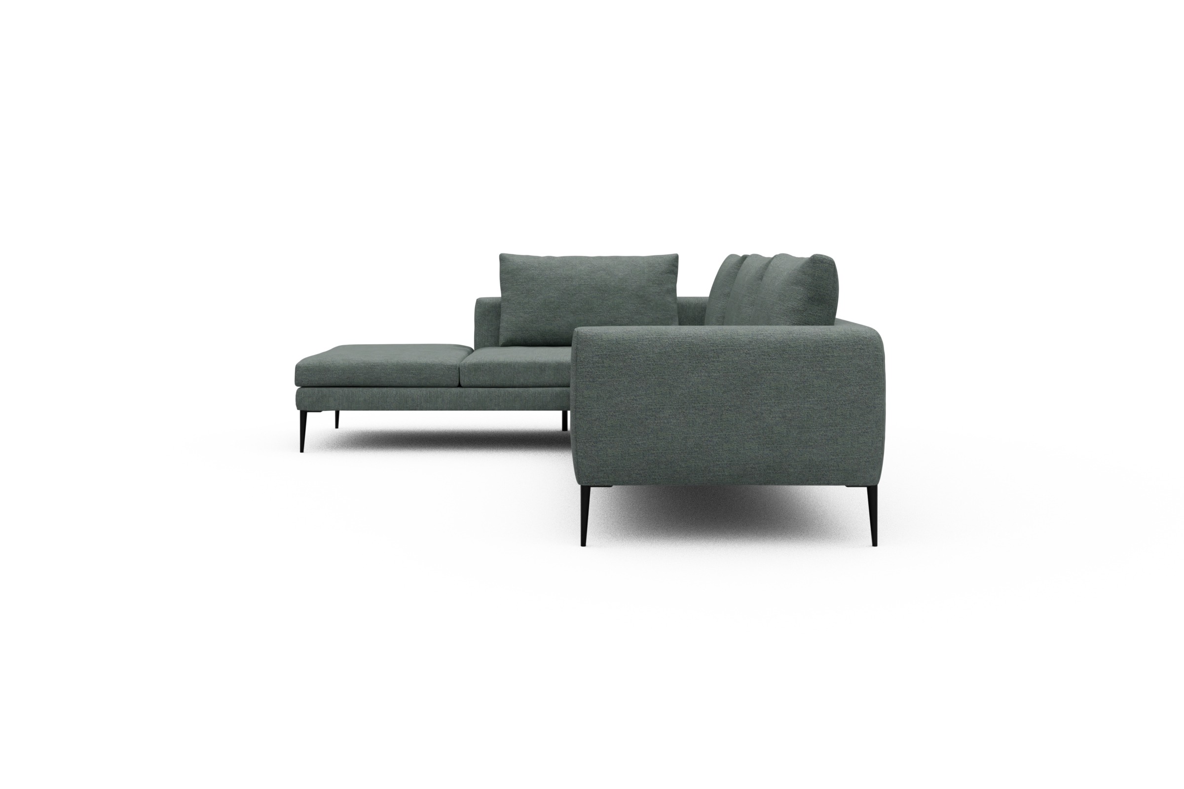Ecksofa Paul Relax-Ecke rechts mit 3-Sitzer Carreno-Ice-Blue