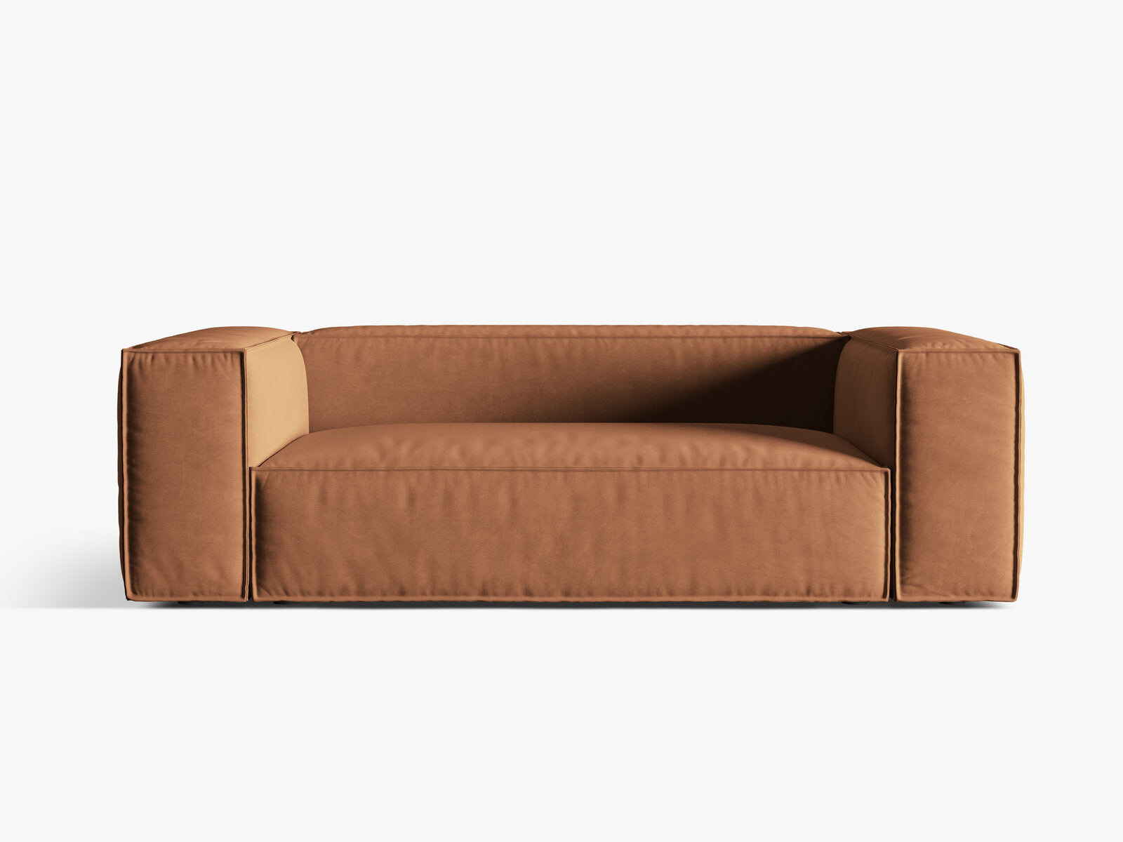 Micadoni Sofa Nuria 3-Sitzer Samt Honig