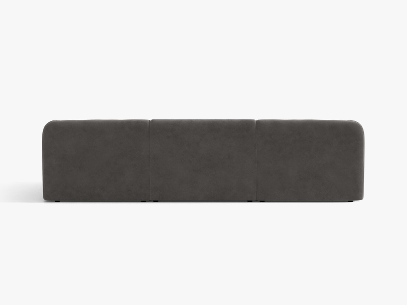 Micadoni Sofa Miley 3-Sitzer Samt Venus Grau