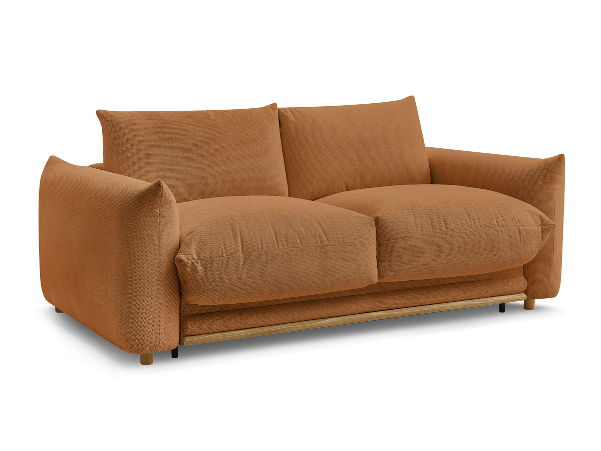 Bobochic Ernest Schlafsofa 3-Sitzer, Liegefläche 190 × 140 / 160 cm Stoff Orange, Liegefläche 160 × 190 cm