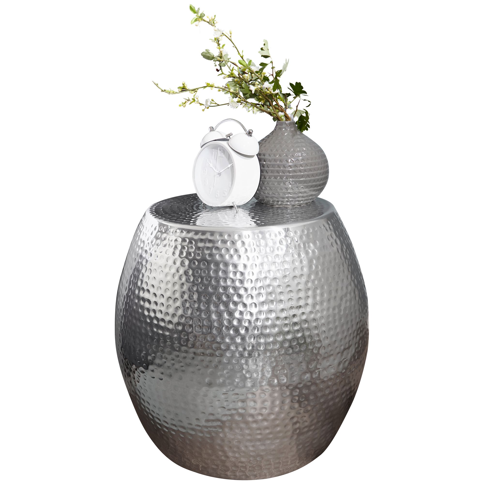 Beistelltisch Farsund Aluminium Silber Ø 42 cm