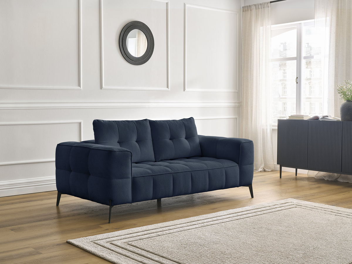 Bobochic Anis Sofa 2-Sitzer Strukturstoff Blau