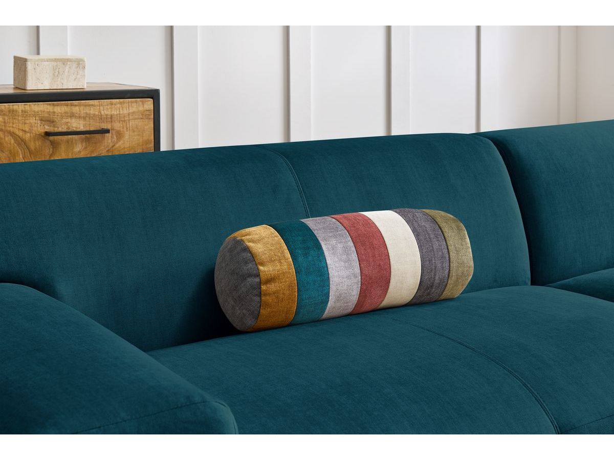 Bobochic Lavena Ecksofa 272 × 220 cm Samt Dunkelblau Ecke rechts