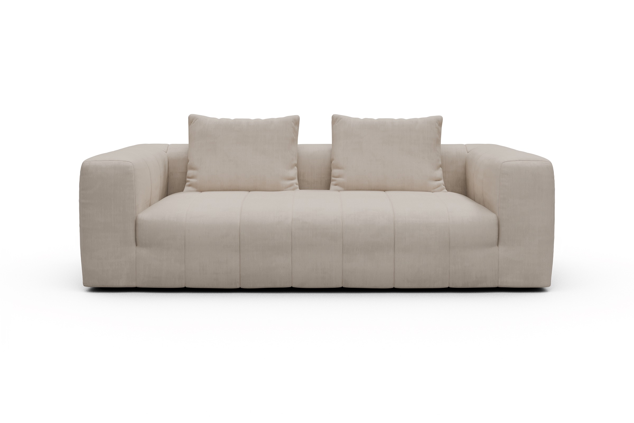 Sofa Hugo 3-Sitzer Cordufine-Off-White
