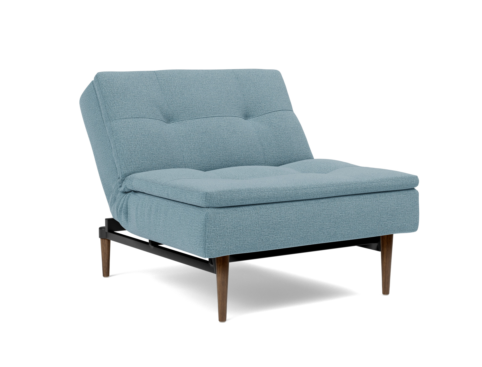Sessel Dublexo Flachgewebe Mixed Dance 525-Light-Blue Beine Styletto Eiche dunkel