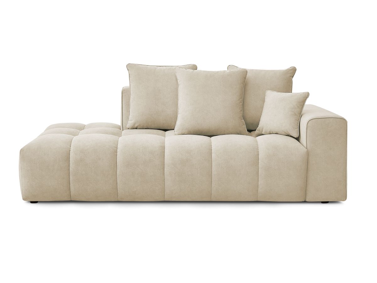 Bobochic Mont-blanc Sofa 4-Sitzer Samt Beige Armlehne rechts