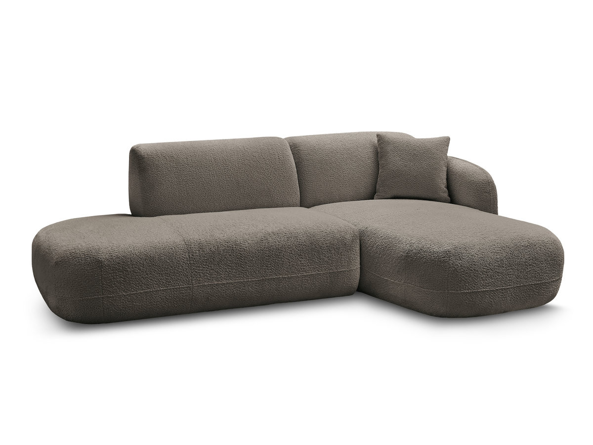 Bobochic Anda Ecksofa 241 × 163 cm Chenille Taupe Ecke rechts