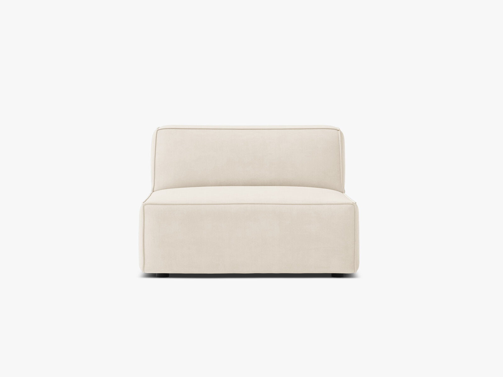 Micadoni Jodie Sofamodul armlos Samt Bluvel Helles Beige