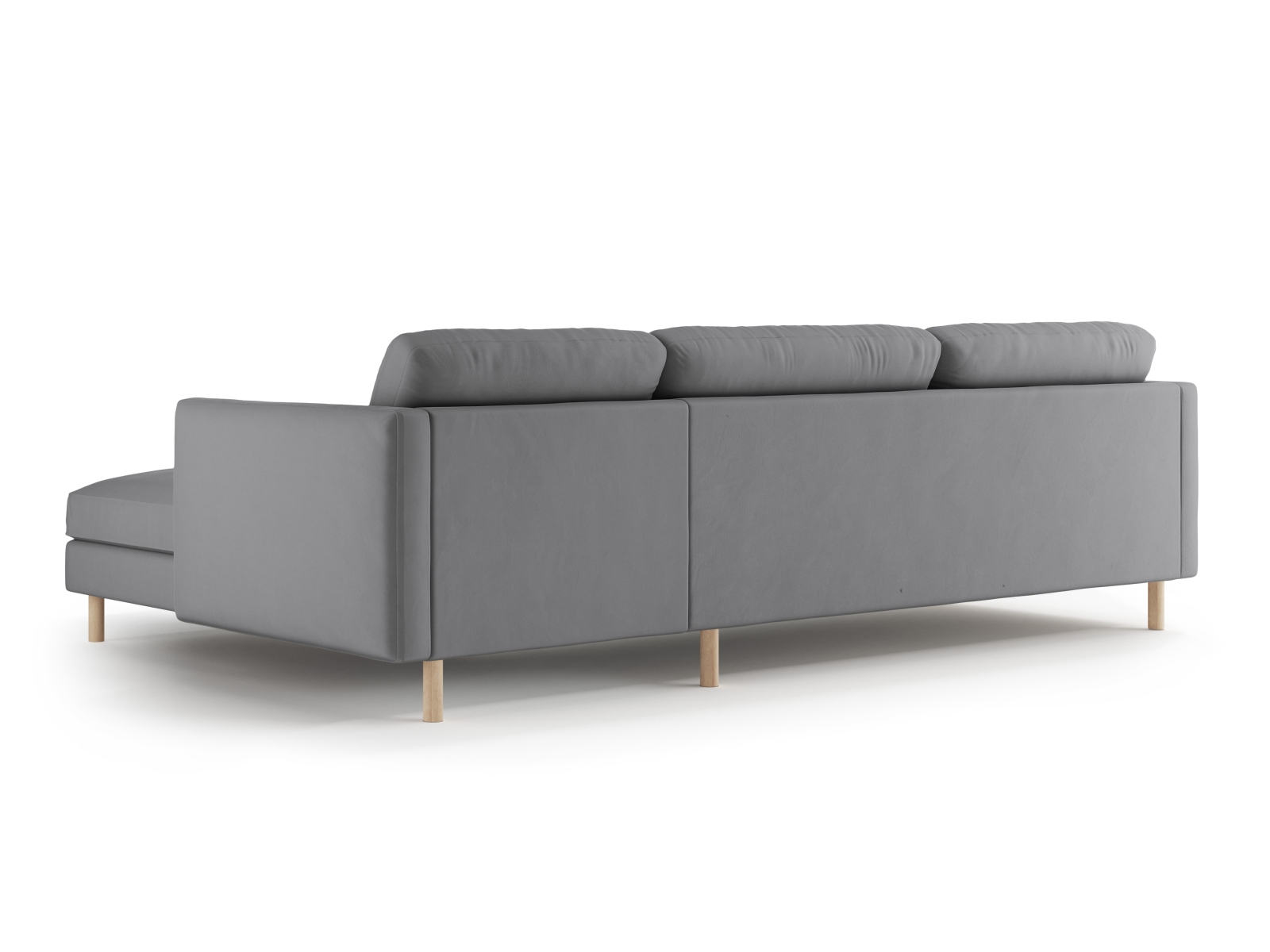 Micadoni Ecksofa Eden 4-Sitzer Rechts Samt Grau