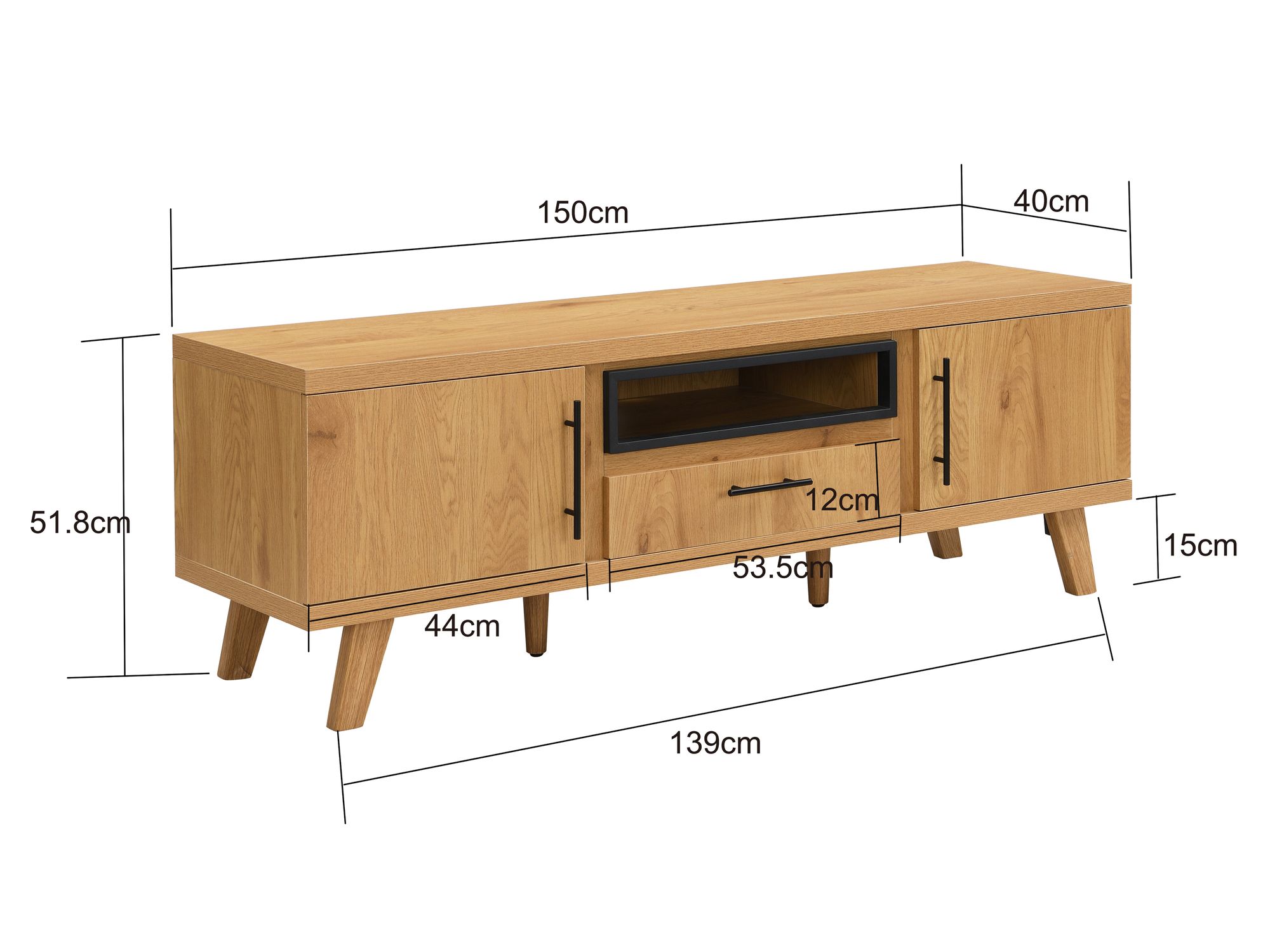 TV-Board Storslett Braun 150 × 40 × 52 cm