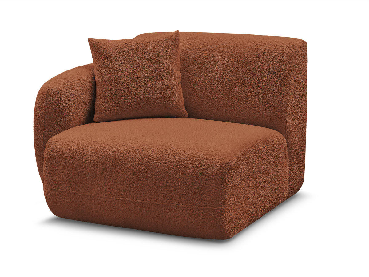 Bobochic Anda Sofamodul 1-Sitzer 104 × 103 cm Chenille Orange Ecke links