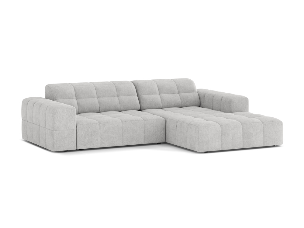 Cosmopolitan Design Ecksofa Chicago 3-Sitzer Chenille Eden Silber Rechts