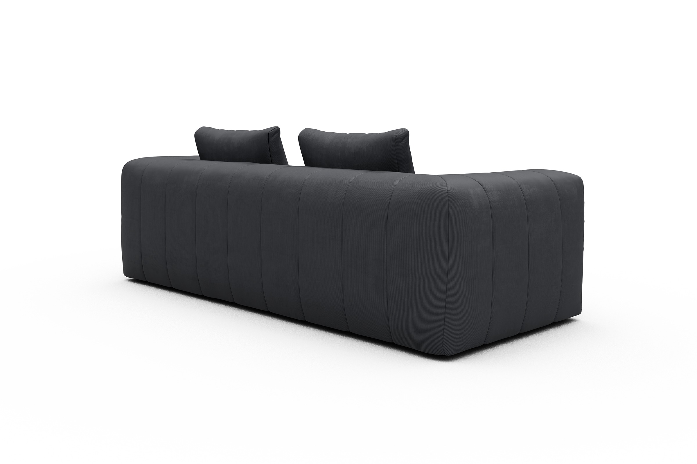 Sofa Hugo 3-Sitzer Cordufine-Slate-Grey