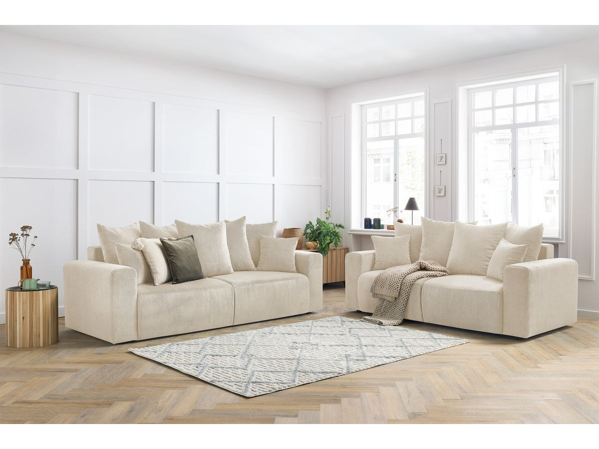 Bobochic Envy Sofa 5-Sitzer Cordsamt Beige