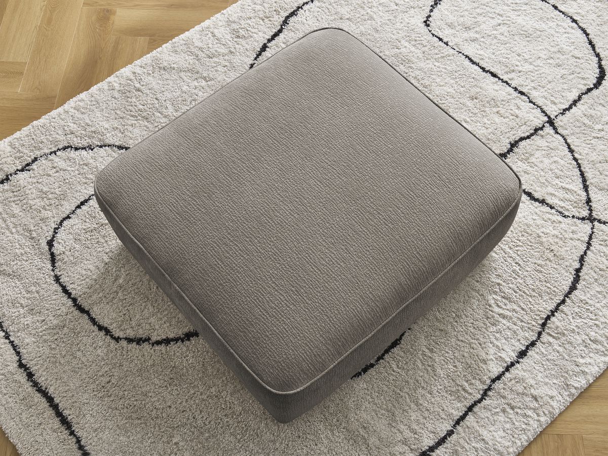 Bobochic Leopold Pouf Strukturstoff Taupe