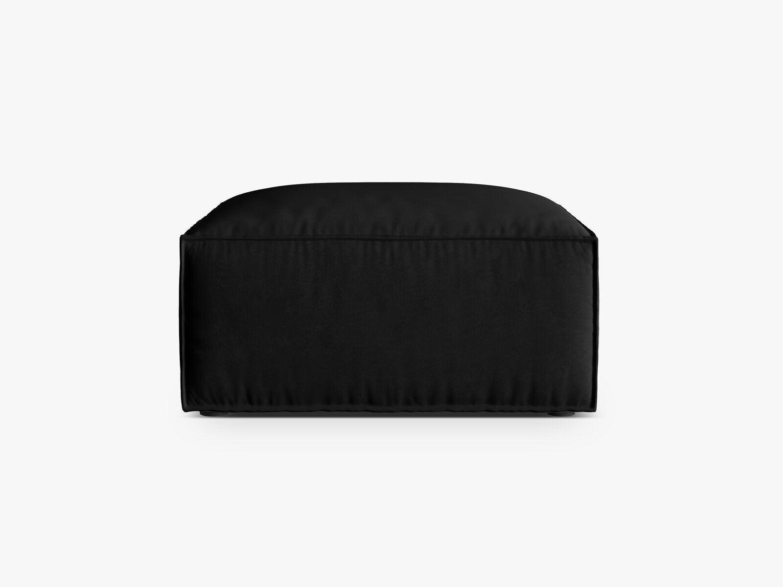 Micadoni Hocker Nuria 1-Sitzer Samt Schwarz