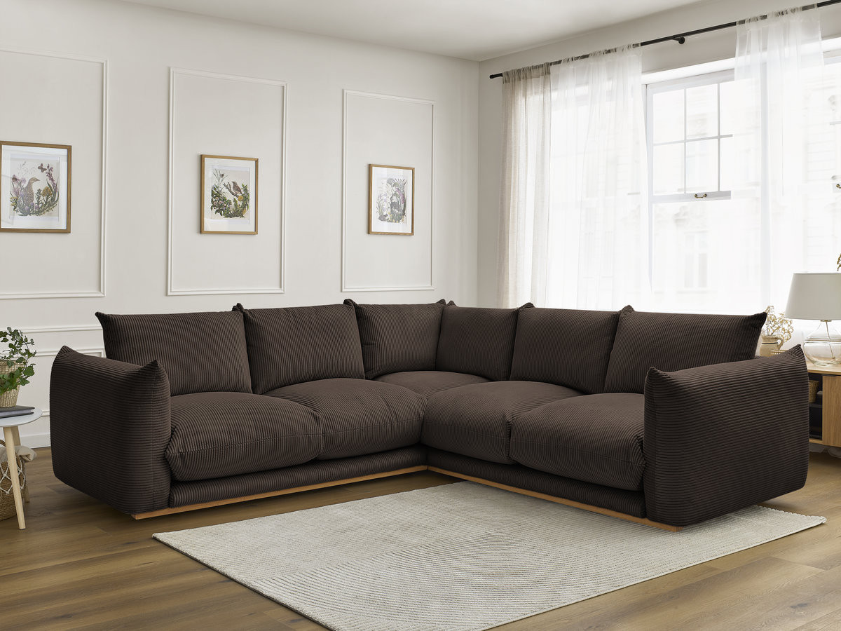 Bobochic Ernest Ecksofa Cordsamt Braun