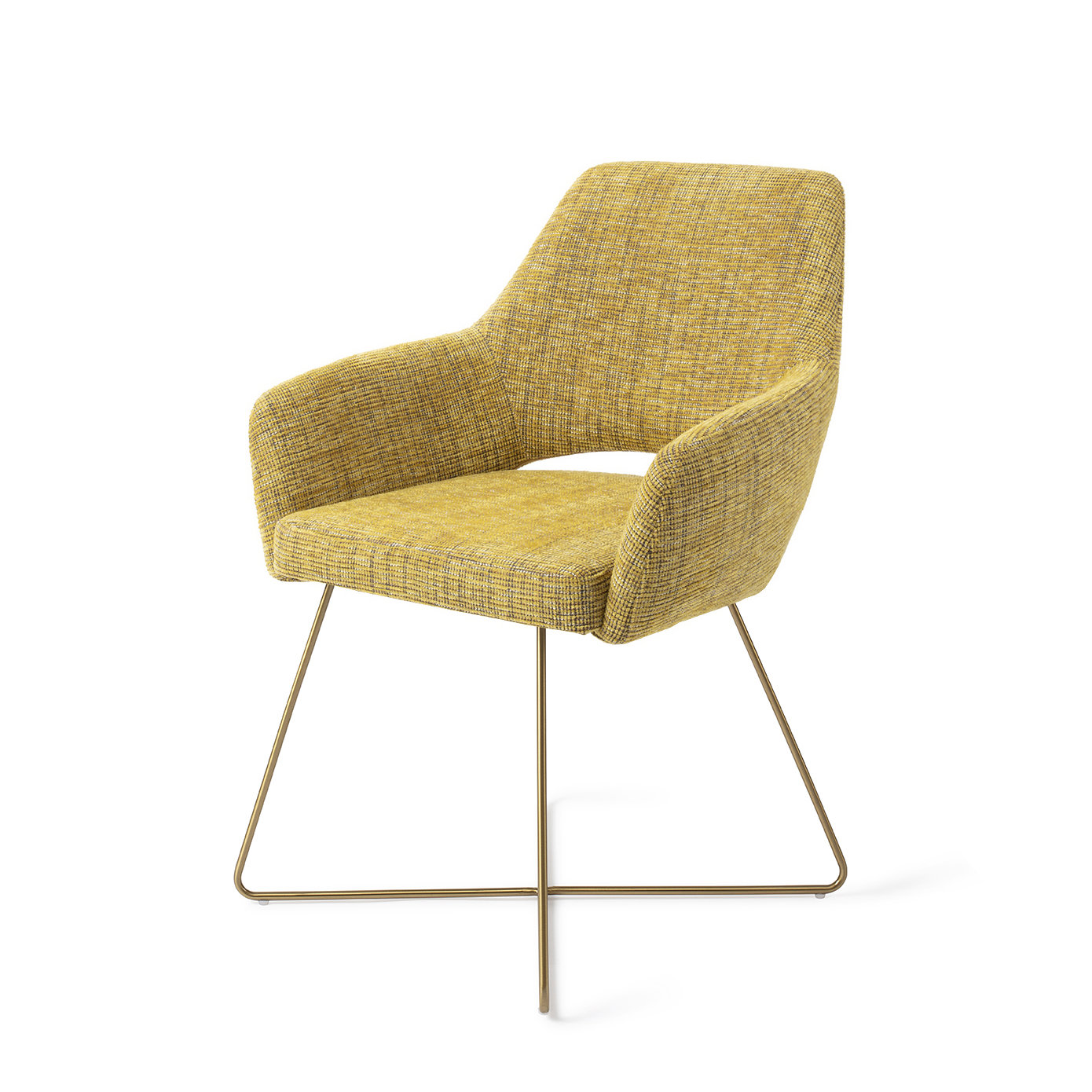 Jesper Home Esszimmerstuhl Yanai Lemon Lines Cross Gold