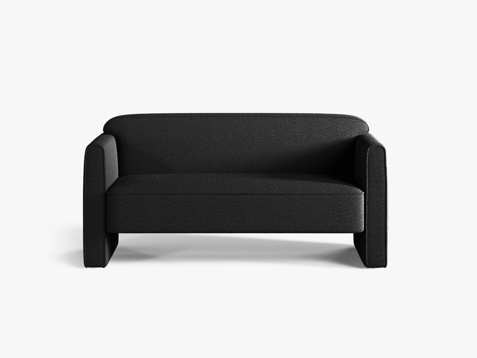 Micadoni Sofa Abby 2-Sitzer Boucle Coral Schwarz