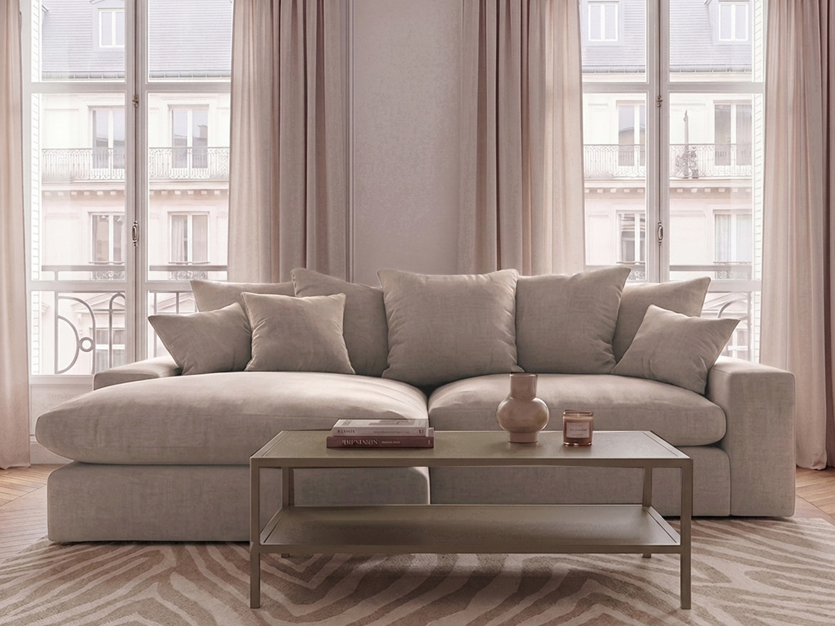 Bobochic Nevada Ecksofa Stoff Beige