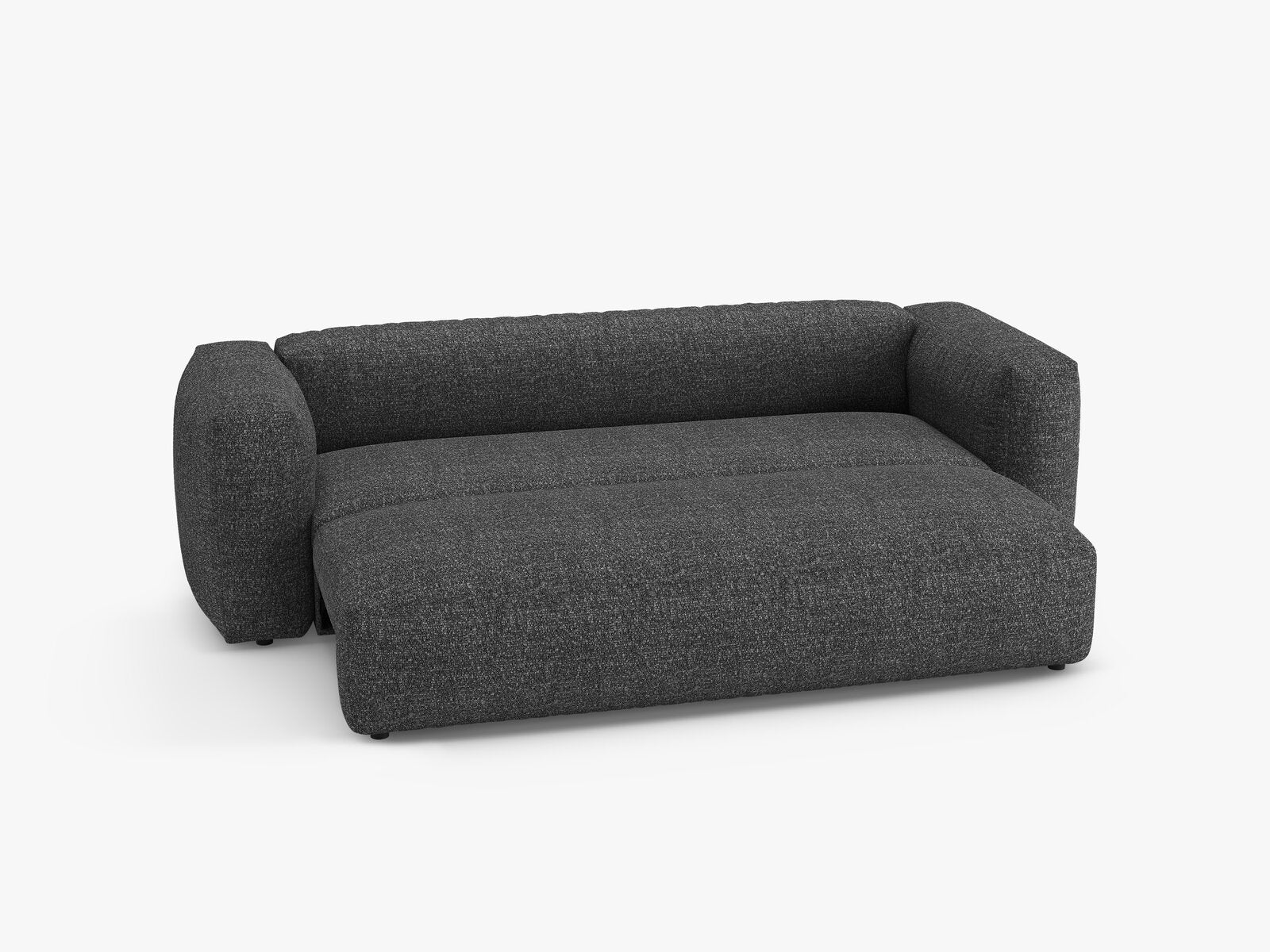 Micadoni Martina Sofa mit Bettfunktion Boucle Monet Anthrazit