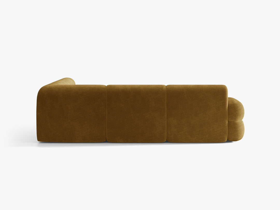 Micadoni Neo Modulares Ecksofa 7-Sitzer Chenille Golden Senf