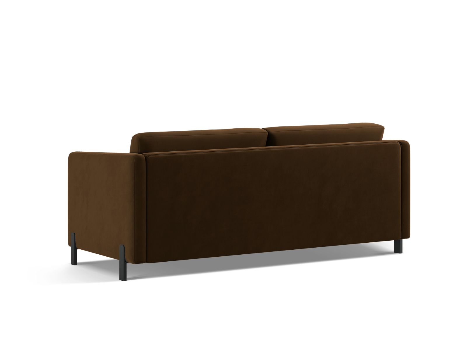 Micadoni Schlafsofa Gloria 2-Sitzer Samt Schokolade 205x140