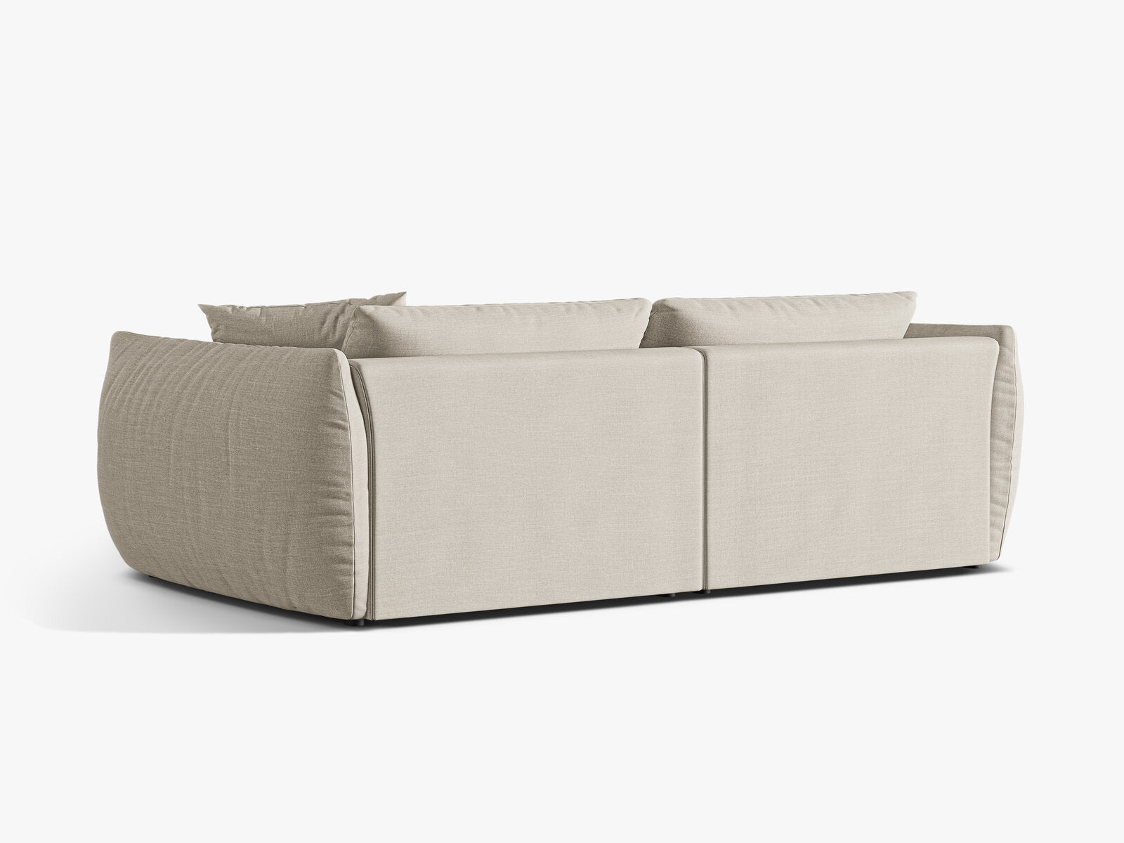 Micadoni Sofa Chris 4-Sitzer Strukturierter Stoff Natur