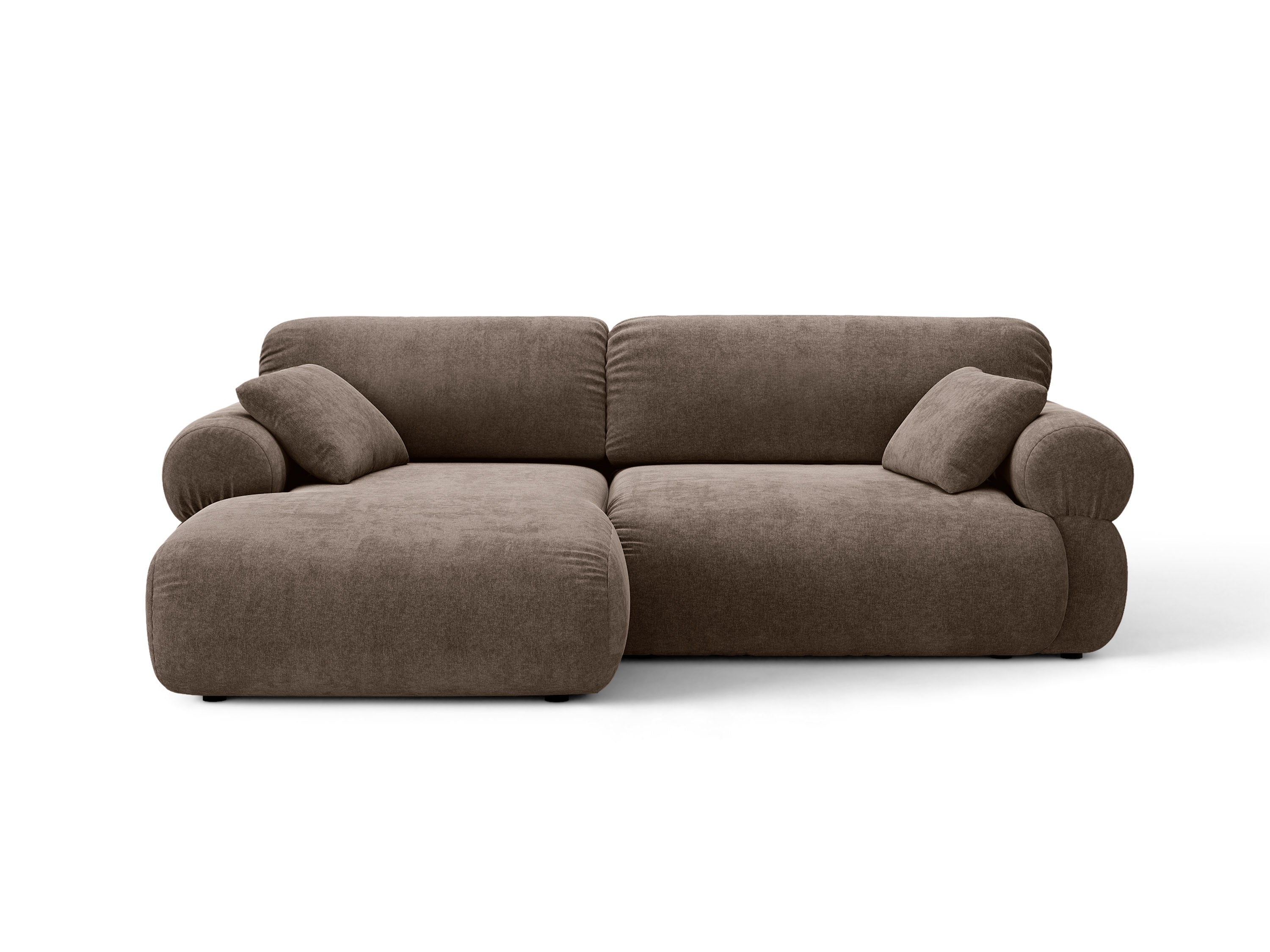 Micadoni Ophelia Ecksofa 4-Sitzer Strukturierter Stoff Liberty Cappuccino Links