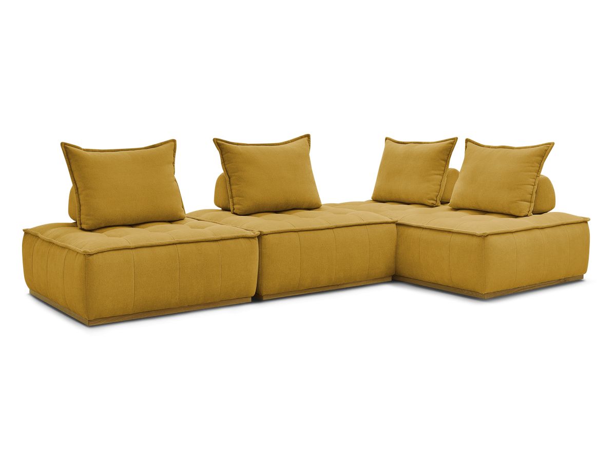 Bobochic Elisa Ecksofa Strukturstoff Gelb