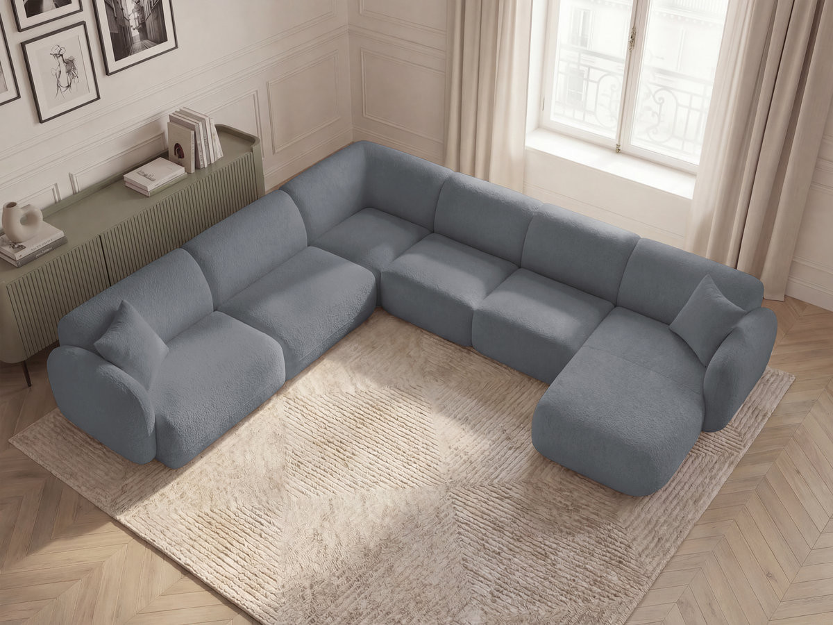 Bobochic Anda Wohnlandschaft Chenille Grau Ecke links
