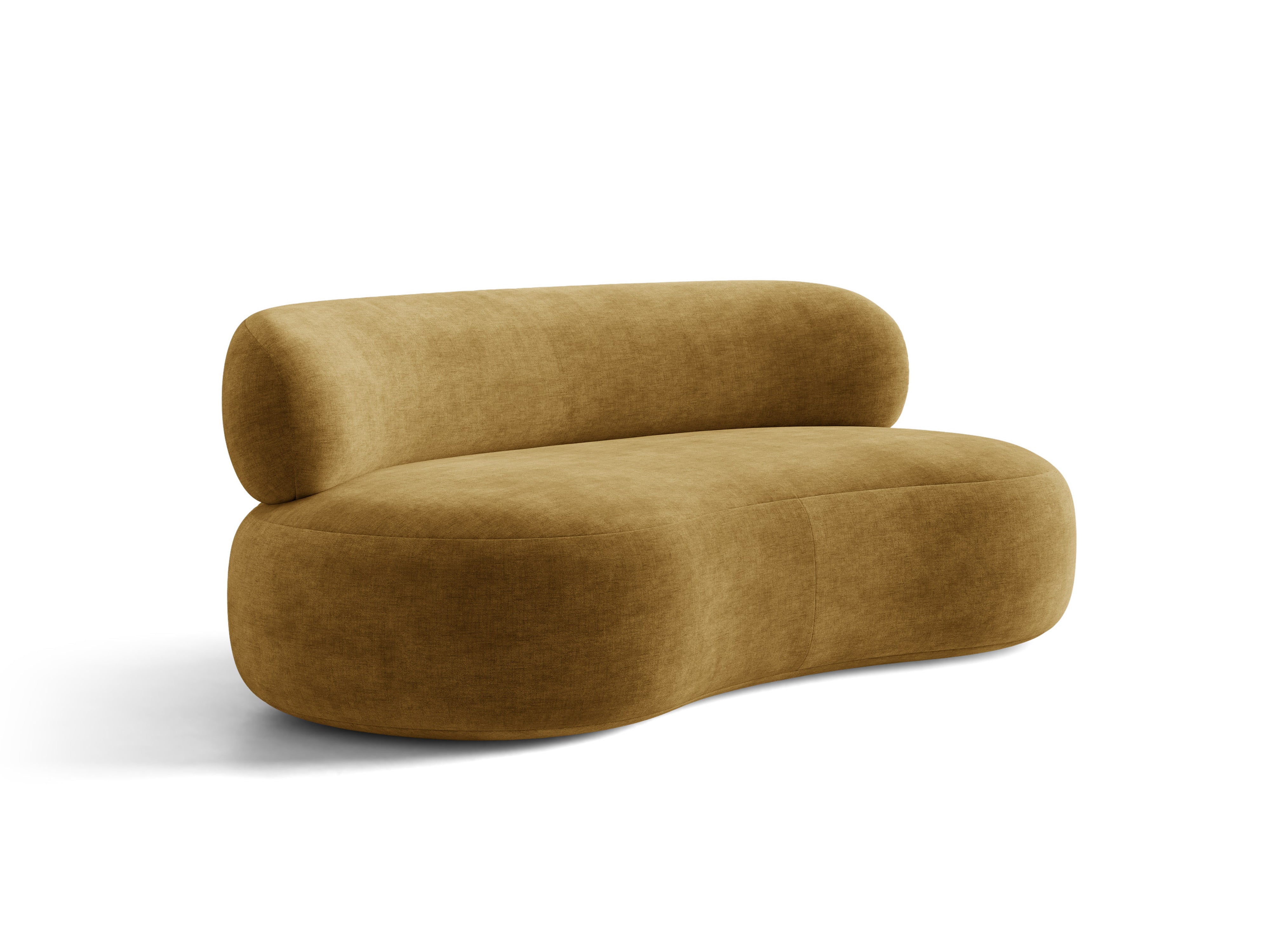 Micadoni Aura Sofa 3-Sitzer Chenille Golden Senf