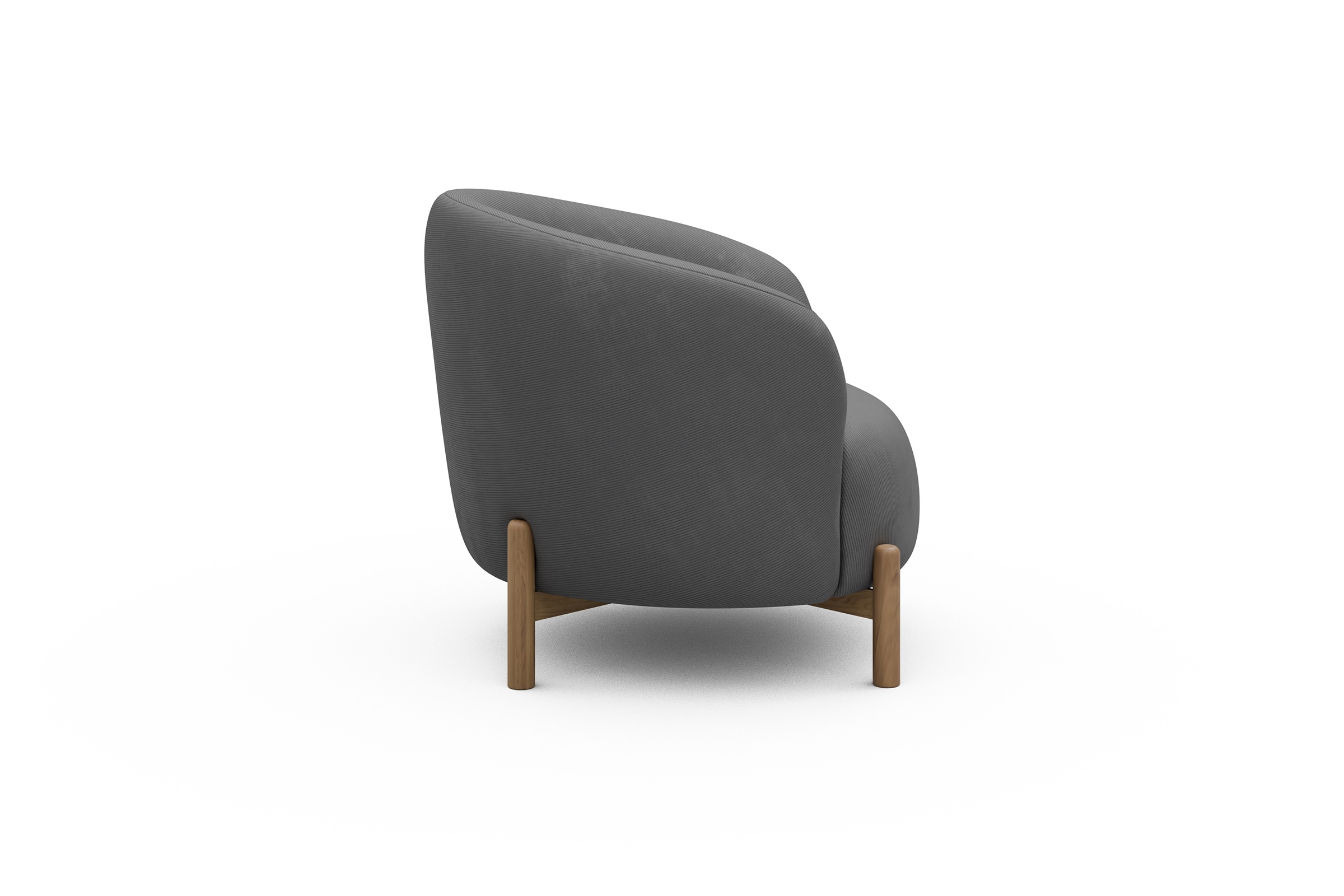 Sessel Ronda Holzbeine Eiche Natur Cordufine-Grey