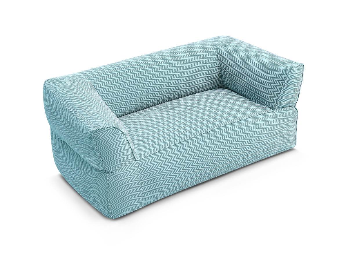 Bobochic Nour Gartensofa 2-Sitzer Stoff Dunkelblau