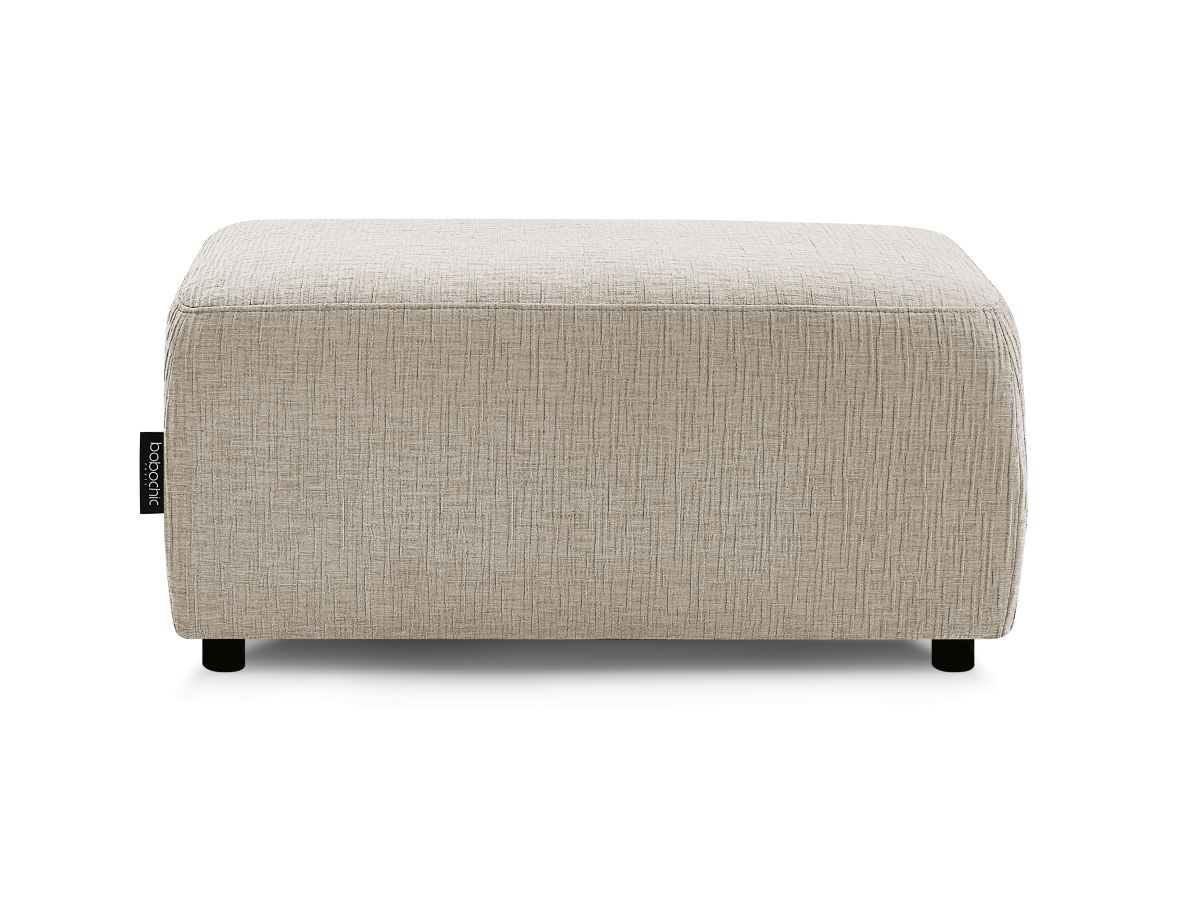 Bobochic Atilla Pouf Strukturstoff Beige