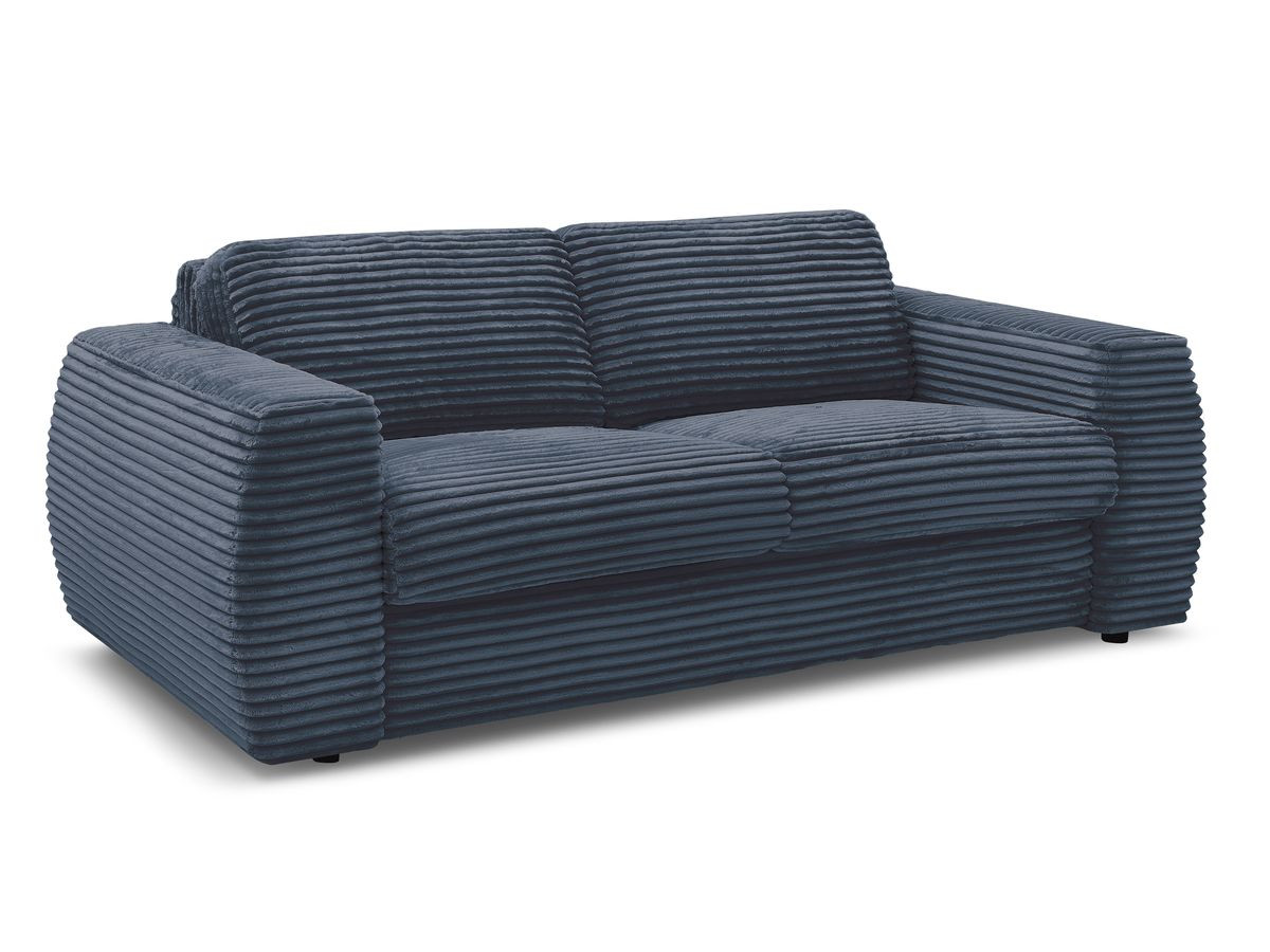 Bobochic Hugo Schlafsofa 3-Sitzer Cordsamt Dunkelblau, Liegefläche 160 × 190 cm