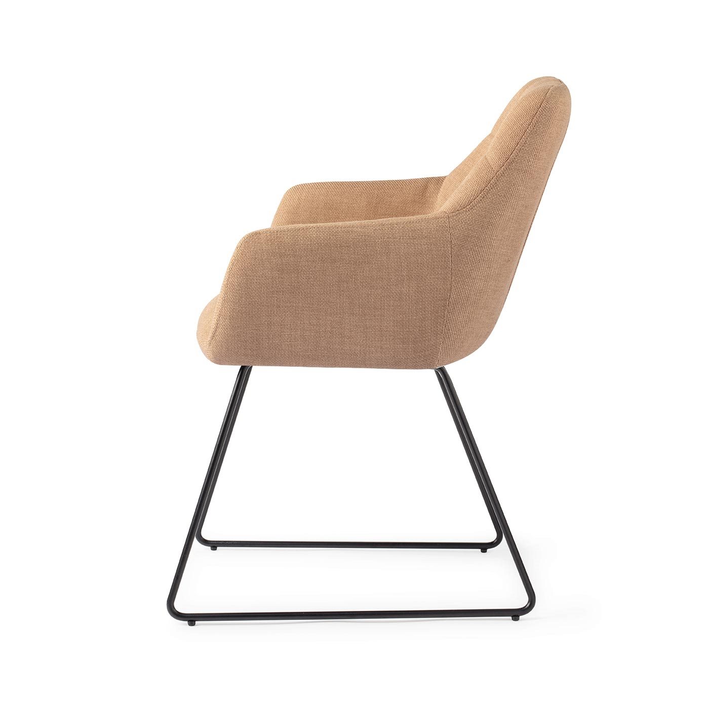 Jesper Home Esszimmerstuhl Noto Toasted-Toffee Slide Schwarz
