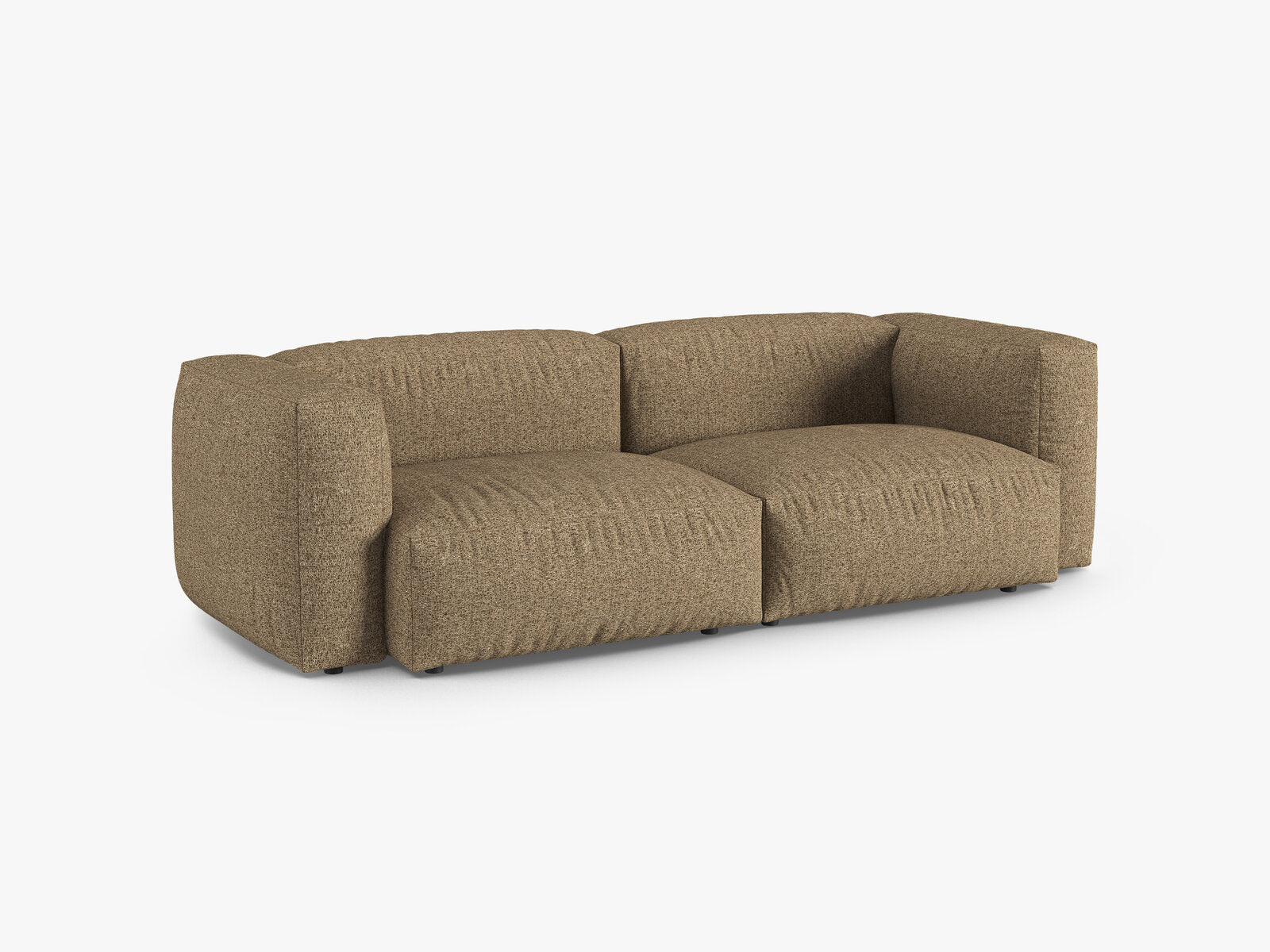 Micadoni Sofa Martina 3-Sitzer 90cm Sitztiefe Boucle Monet Cappuccino