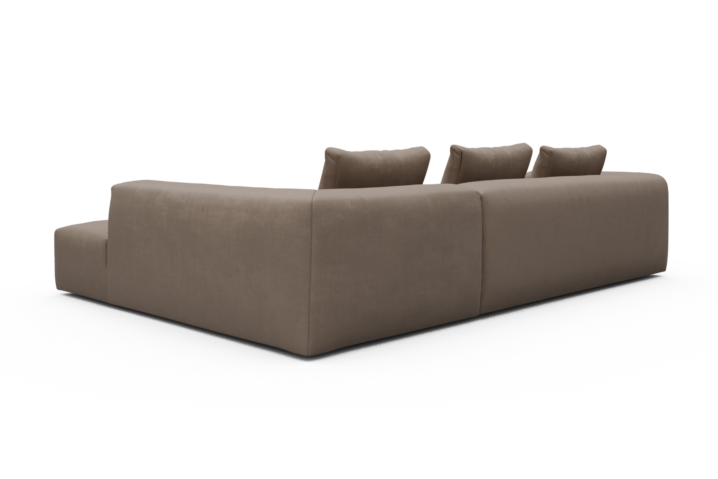Ecksofa Fred Relax-Ecke rechts mit 2,5-Sitzer Cordufine-Biege